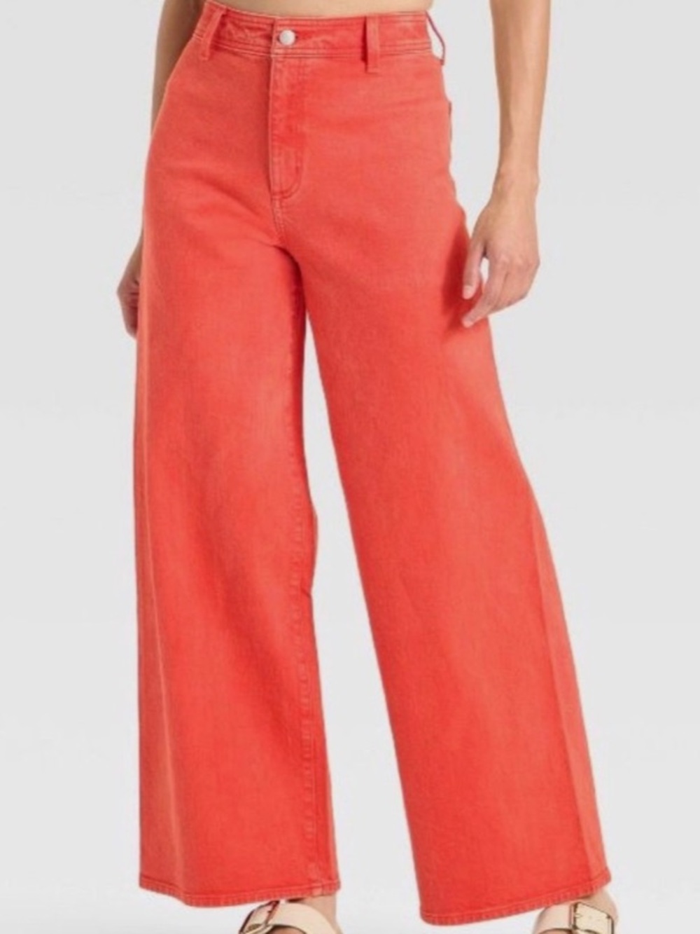 Universal Thread Wide Leg Denim Jeans Women’s Red Size 14 Regular